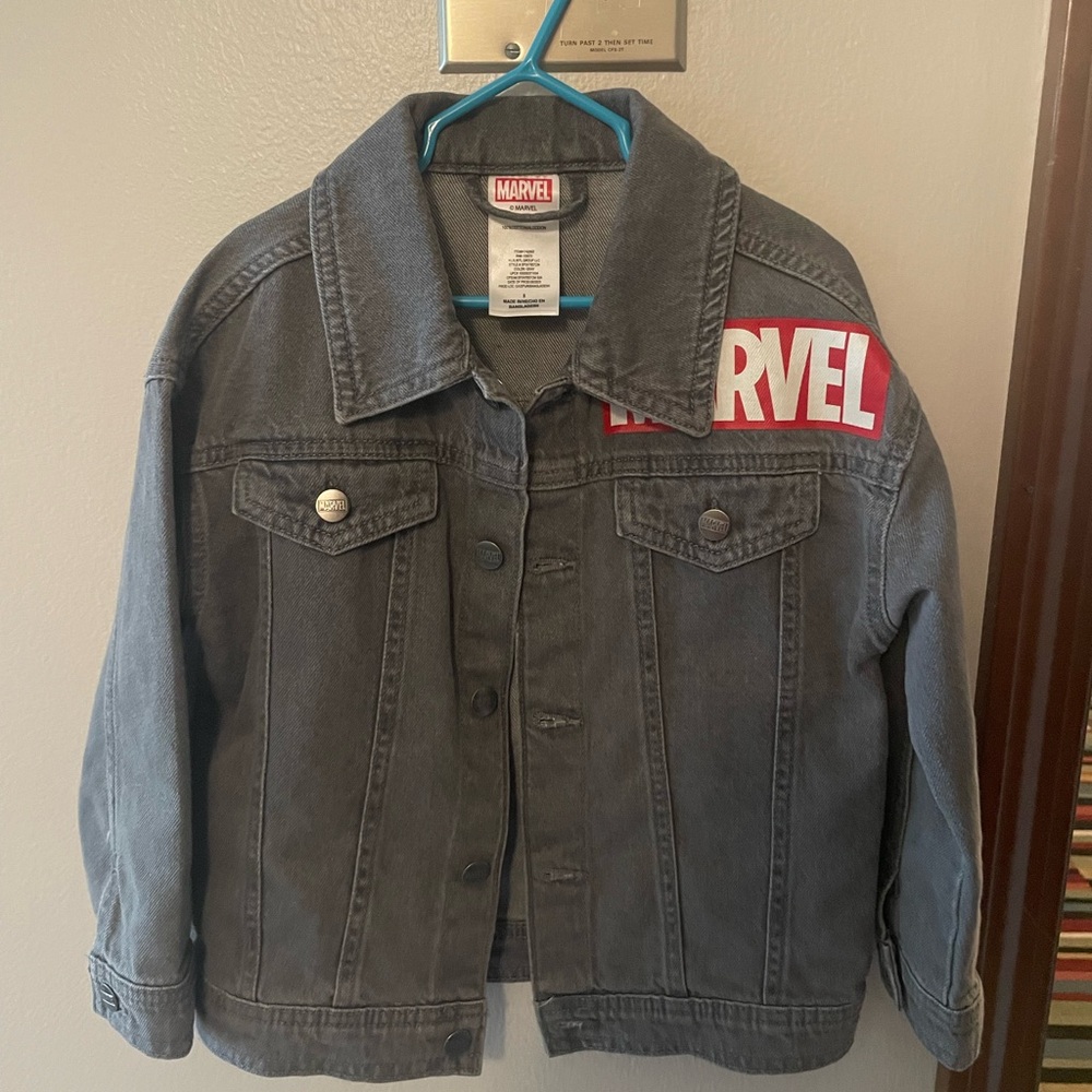 Marvel Kids Dark Gray Jean Jacket